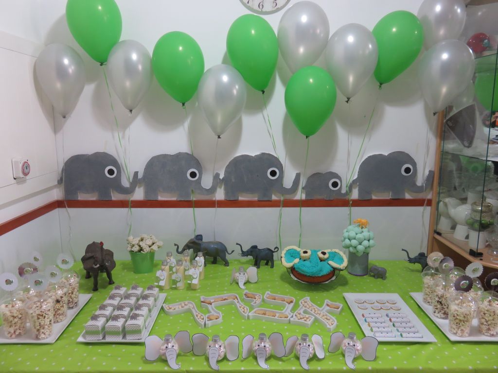 שולחן מעוצב -יום הולדת פילים