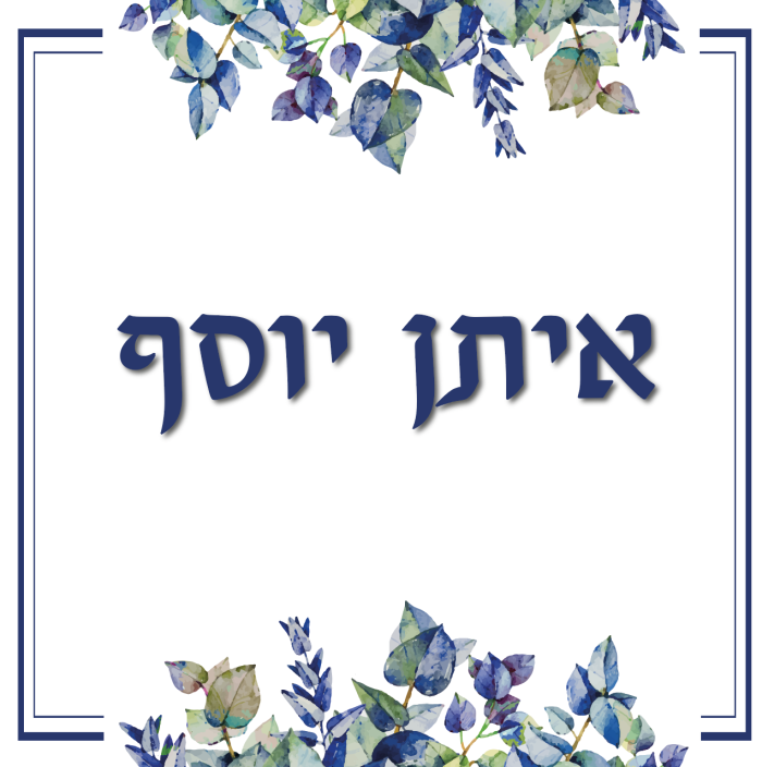הזמנה לבר מצווה פרחוני- דגם איתן